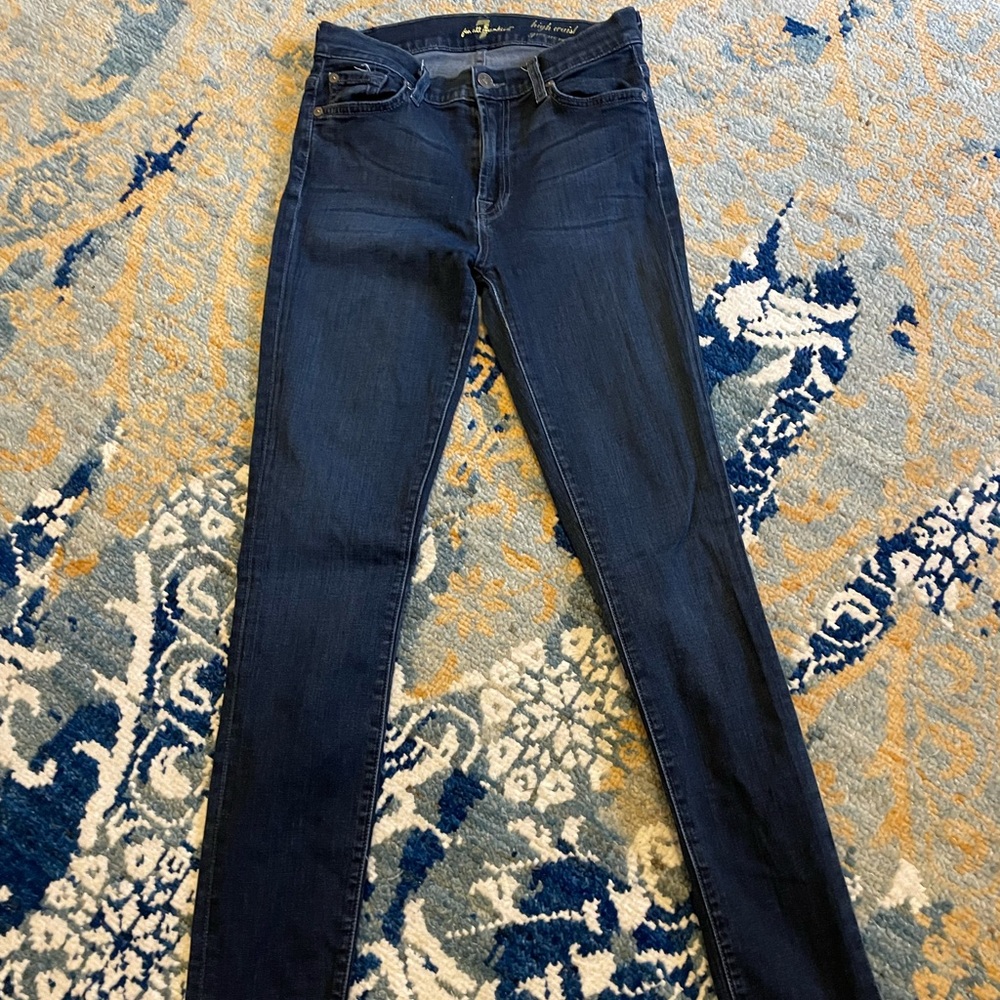7 for all mankind high waist skinny jeans